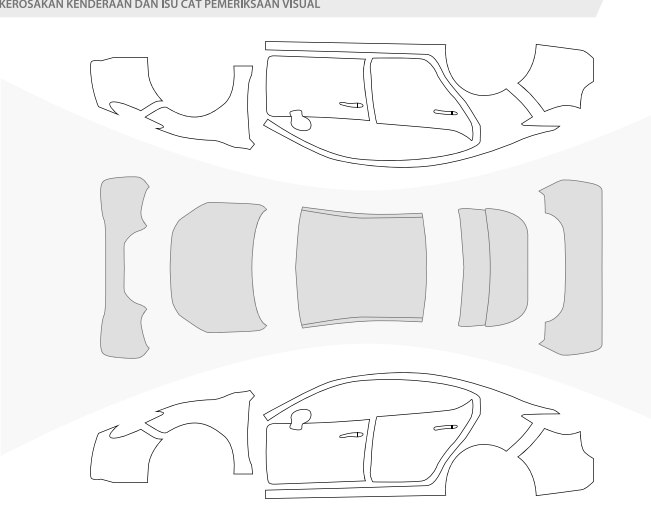 Vehicle damage visual inspection map